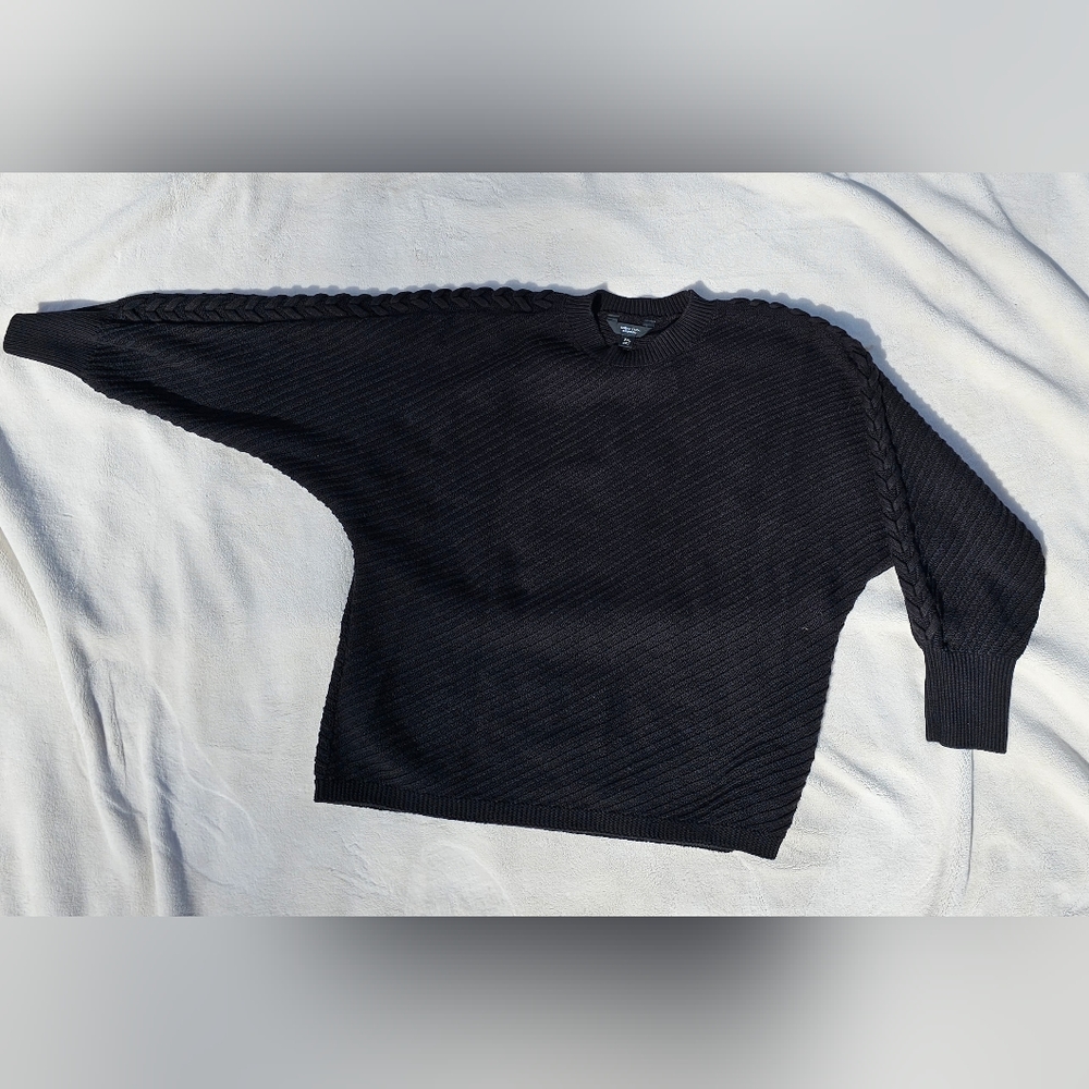 Simply Vera Black Sweater XXL with lacing detail